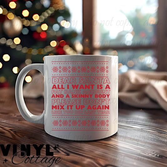 Dear Santa ~ UV DTF DECAL