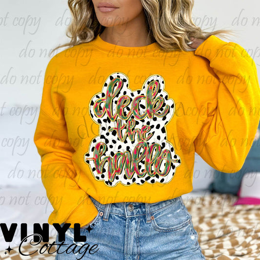Dotty Deck The Halls ~ DTF Transfer
