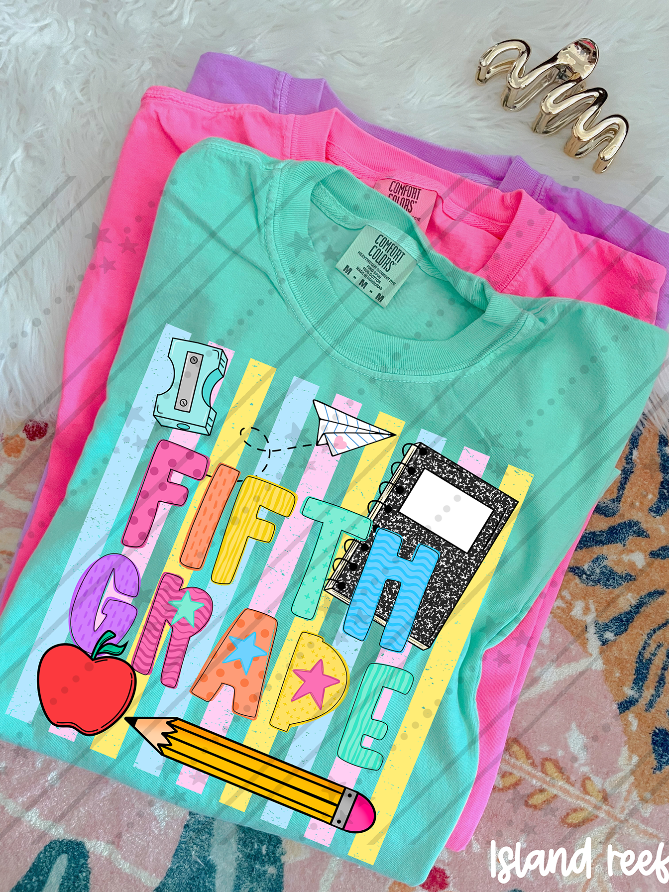 School Stripes Grade Level ~ CCo26 ~ DTF Transfer