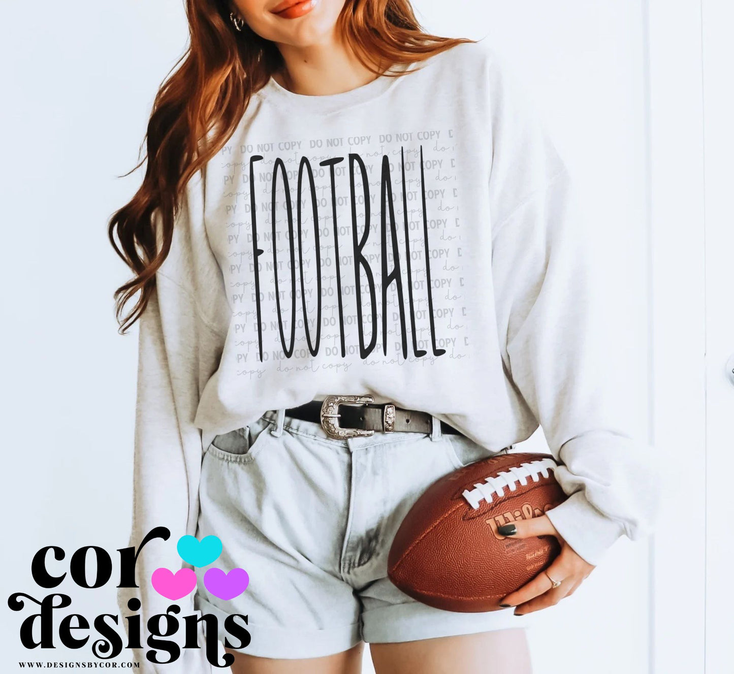 Football Oversized Skinny ~ COR25 ~ DTF Transfer