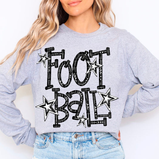 Football Doodle ~ 25SWD07 ~ DTF Transfer