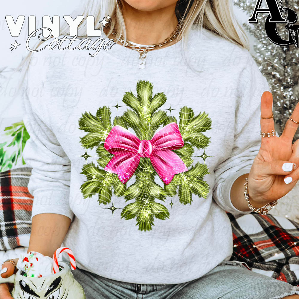 Green Snowflake ~ DTF Transfer