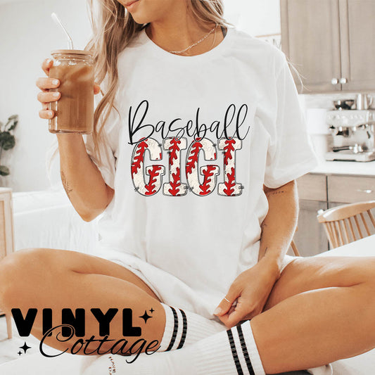 Baseball Gigi ~ Baseball Names ~ DTF Transfer