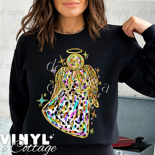 Gold Foil Angel ~ DTF Transfer