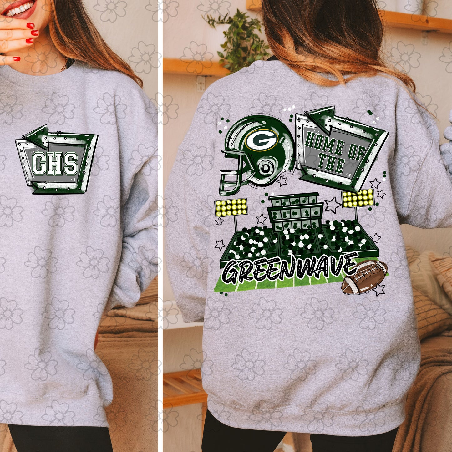 Gordo Greenwave ~ Home of the Open Field with Pocket Design ~ SAG25 ~ DTF Transfer