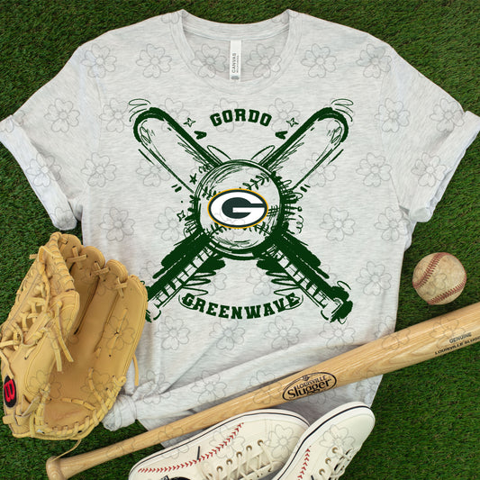 Gordo Greenwave Sketchy Baseball ~ 26SAG ~ DTF Transfer