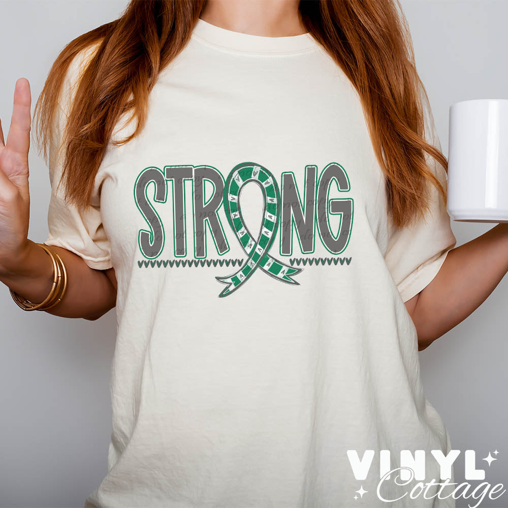 Strong Ribbon ~ Green ~ DTF Transfer – Vinyl Cottage