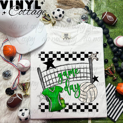 Green Volleyball ~ DTF Transfer