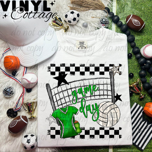 Green Volleyball ~ DTF Transfer