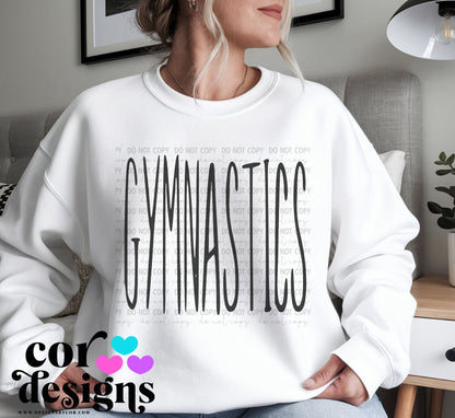 Gymnastics Oversized Skinny ~ COR25 ~ DTF Transfer