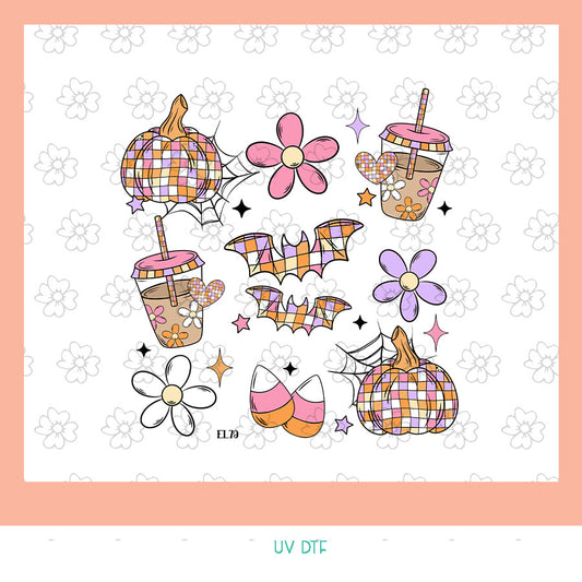 EL79 ~ Halloween Disco ~ UV DTF Element Sheet