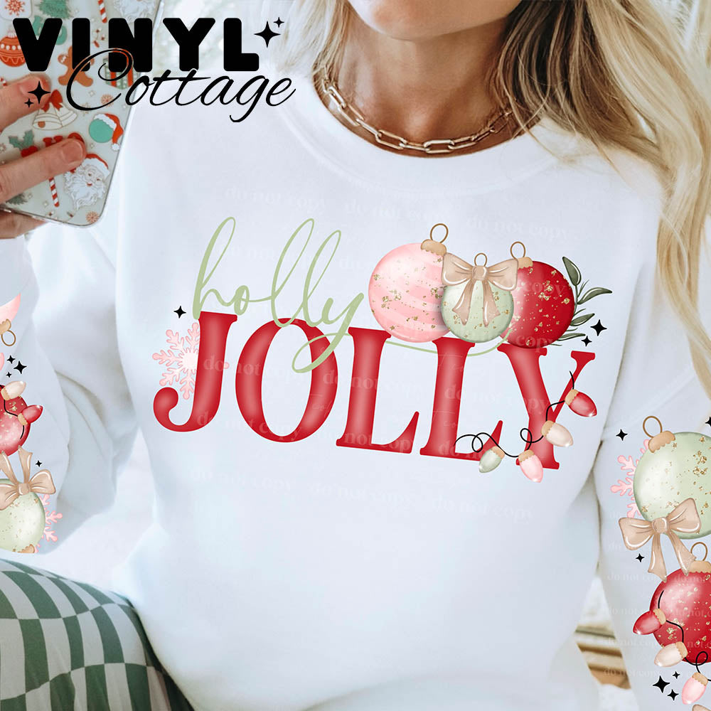 Holly Jolly ~ Main Design ~ DTF Transfer