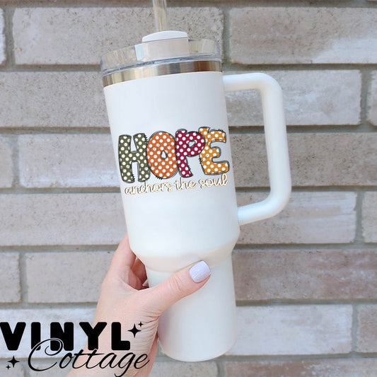 Fall and Halloween ~ Hope Anchors The Soul ~ UV DTF DECAL