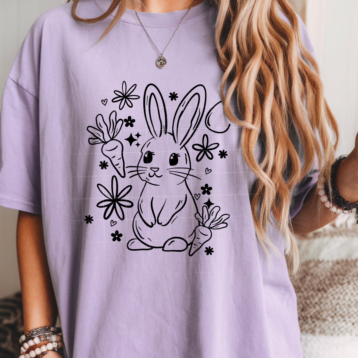 Bunny Outline ~ 26CSC02 ~ DTF Transfer