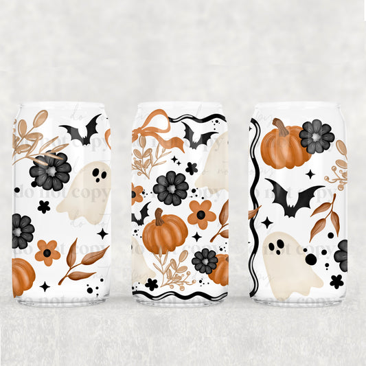 162UV ~  UV DTF Wrap ~ 25CSC09 ~ Ghost and Bows Fall Frame