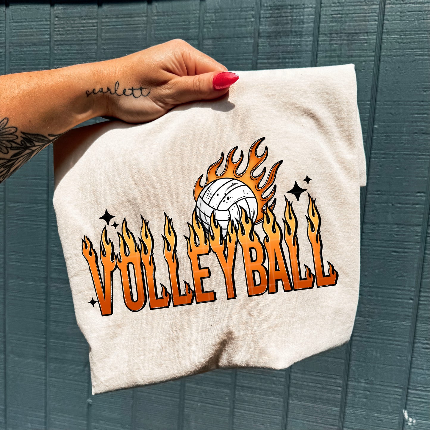 Volleyball Flames ~ 26CSC02 ~ DTF Transfer