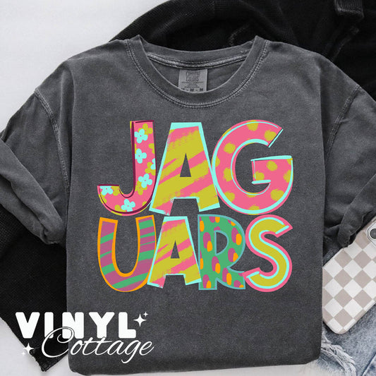 Jaguars ~ Playful Patterns ~  DTF Transfer