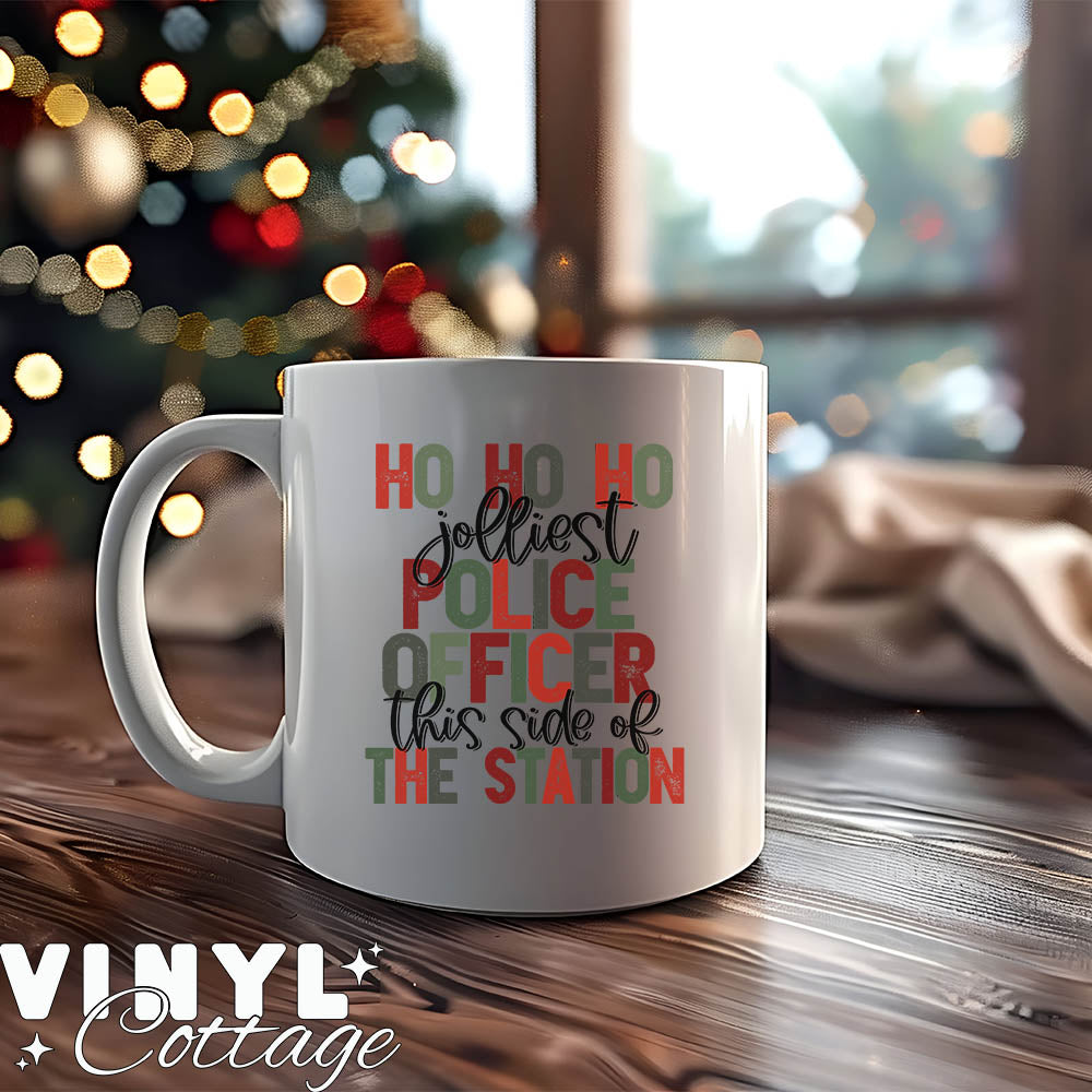 Jolliest Police Officer ~ UV DTF DECAL