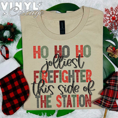 Jolliest Firefighter ~ DTF Transfer