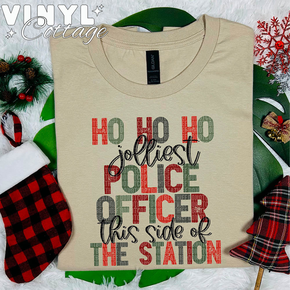 Jolliest Police Officer ~ DTF Transfer