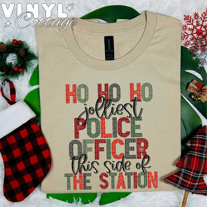 Jolliest Police Officer ~ DTF Transfer