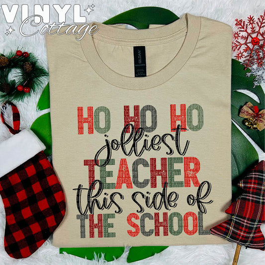 Jolliest Teacher ~ DTF Transfer