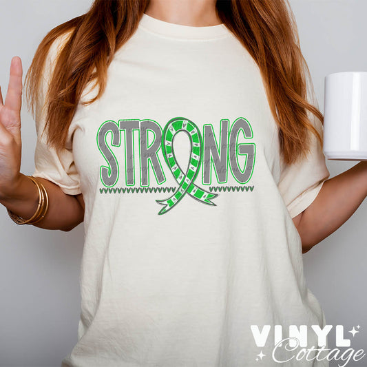 Strong Ribbon ~ Lime Green ~ DTF Transfer
