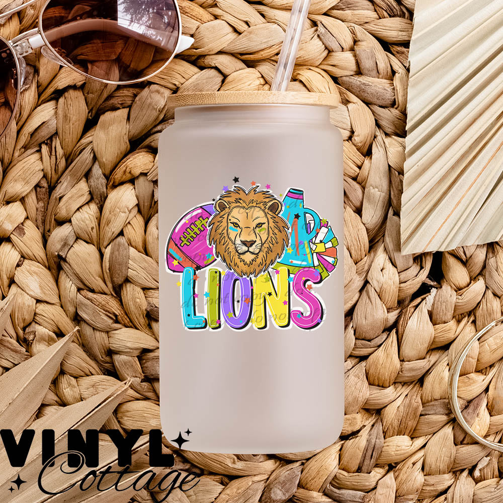 Bright Mascots ~ Lions ~ UV DTF DECAL