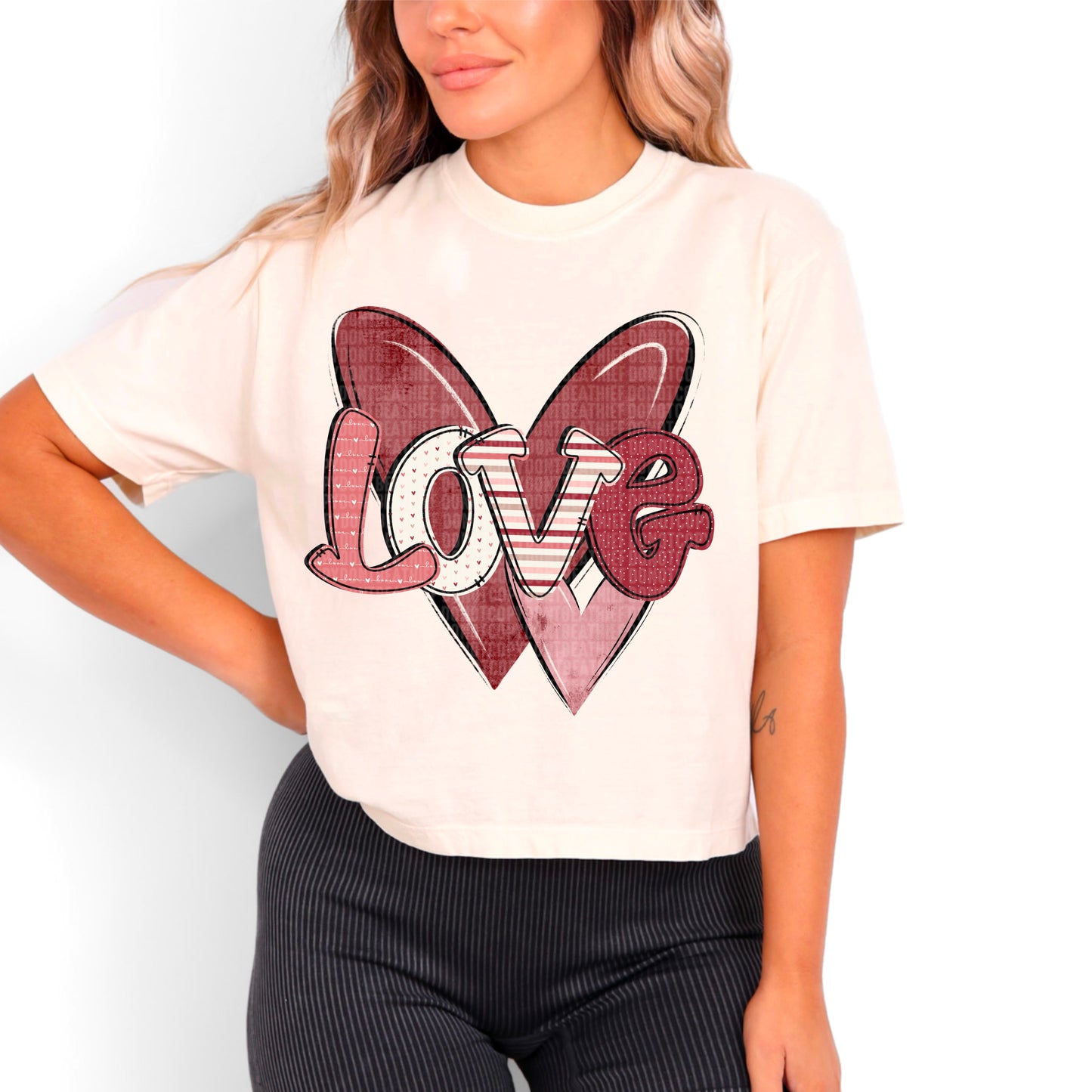 Love Grunge Hearts ~ DTF Transfer