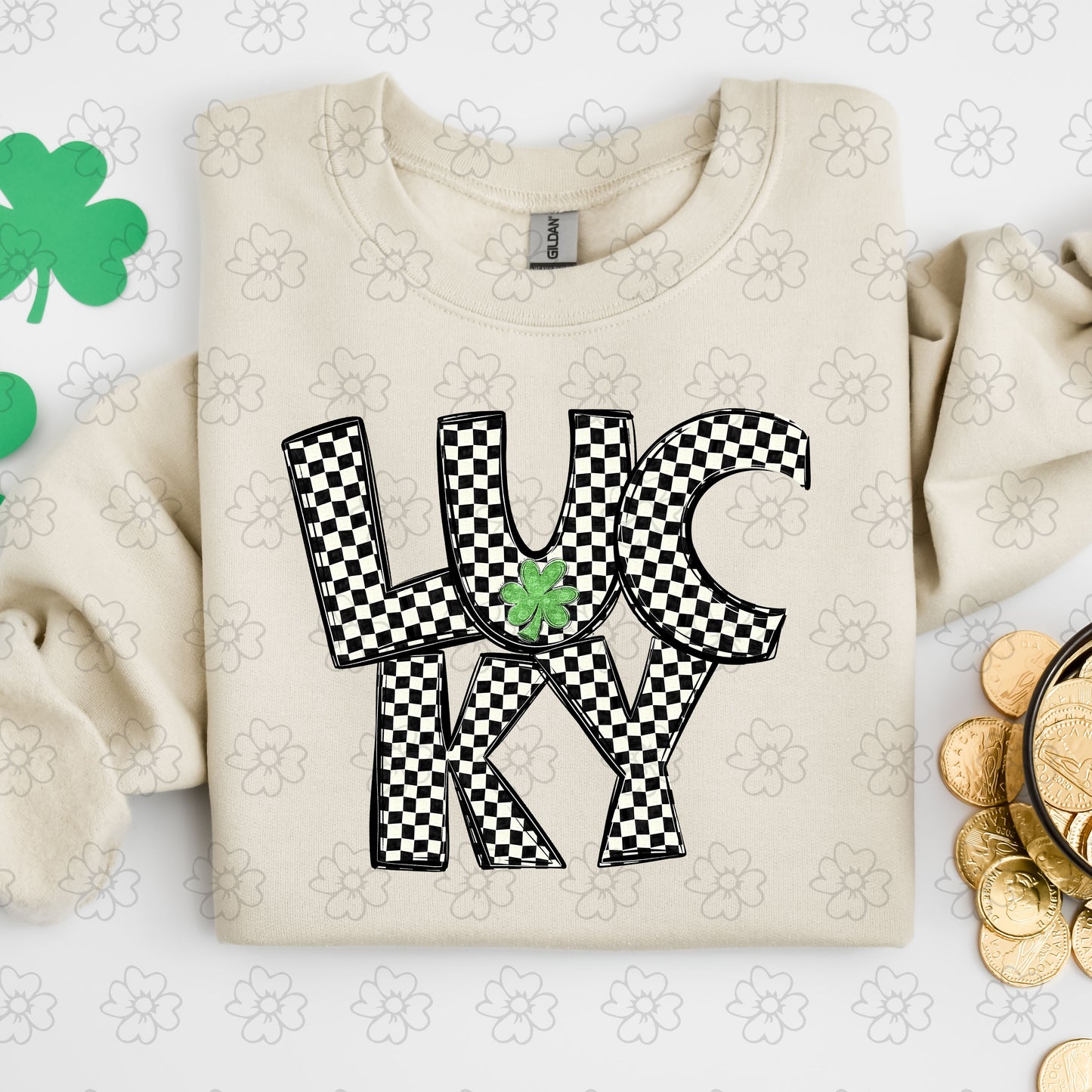 Checkered Lucky ~ SAG25 ~ DTF Transfer