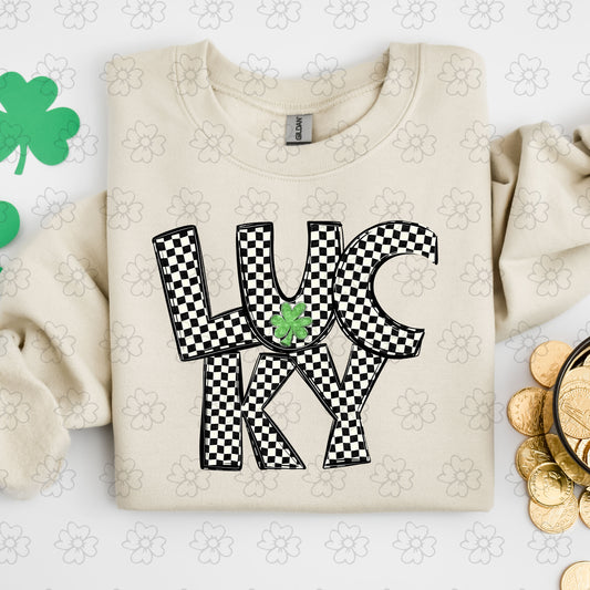 Checkered Lucky ~ SAG25 ~ DTF Transfer