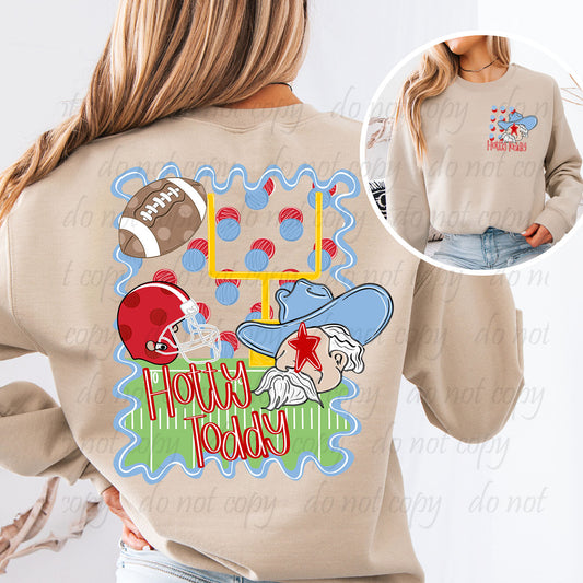 Light Blue Reb Squiggle Frame Mascot Back Design with Pocket Design ~ 25JKD07 ~ DTF Transfer