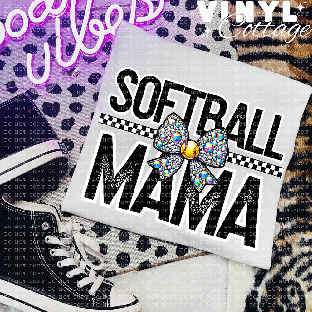 Softball Mama ~ 24ECH09 ~ DTF Transfer