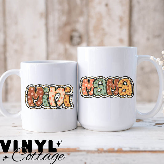 Fall and Halloween ~ Mama and Mini ~ UV DTF DECAL