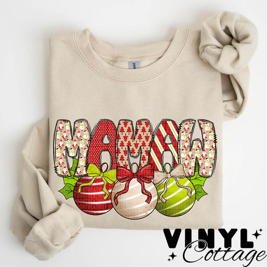 Christmas Bell ~ Mamaw ~ DTF Transfer