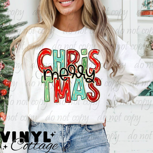 Merry Christmas ~ DTF Transfer
