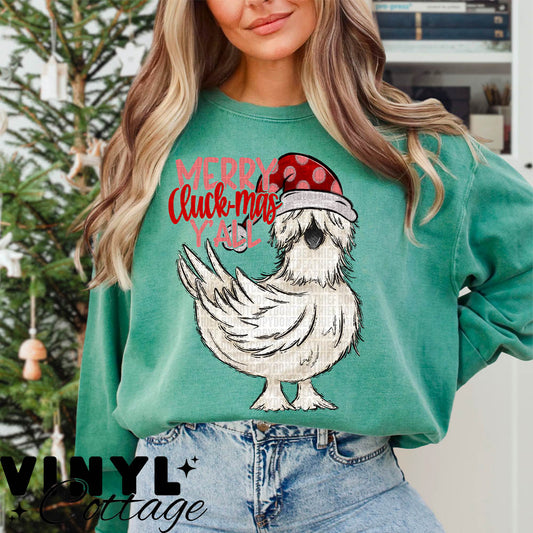 Merry Cluck-mas Y'all ~ DTF Transfer