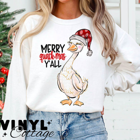 Merry Quack-mas Y'all ~ DTF Transfer