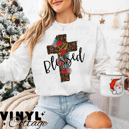 Blessed Cross ~ DTF Transfer