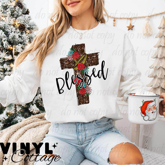Blessed Cross ~ DTF Transfer