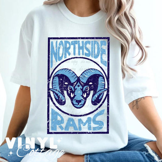 Northside Rams Vintage ~ DTF Transfer