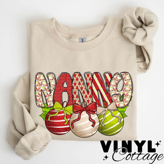 Christmas Bell ~ Nanny ~ DTF Transfer