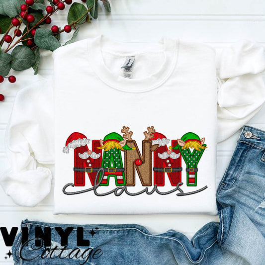 Claus ~ Nanny ~ DTF Transfer