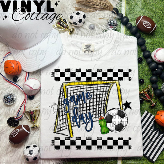 Navy Blue Soccer ~ DTF Transfer