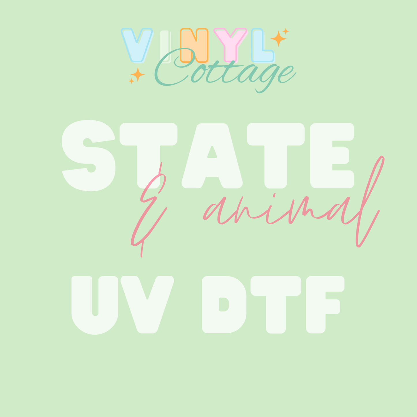 State and Animal ~ UV DTF Transfers