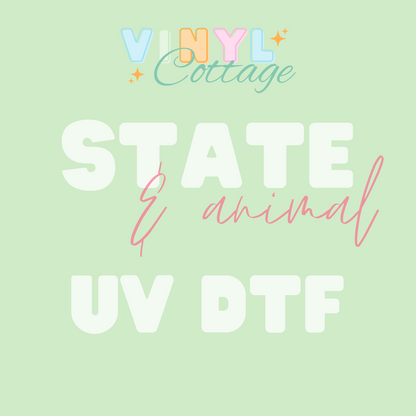 State and Animal ~ UV DTF Transfers