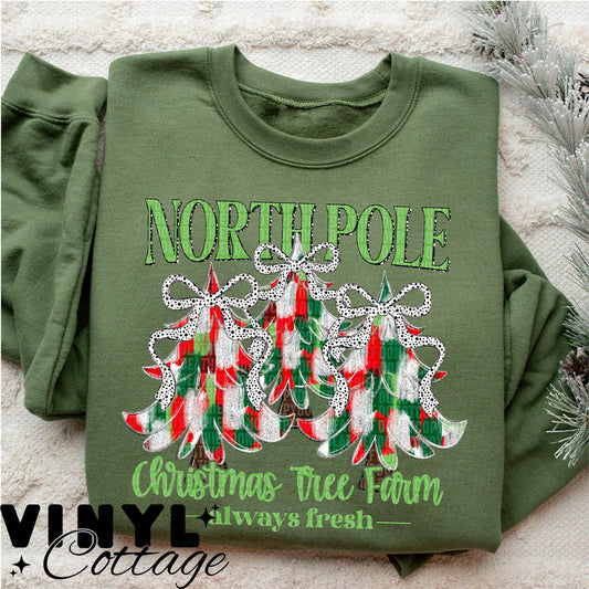 North Pole Trees Traditional ~ DTF Transfer