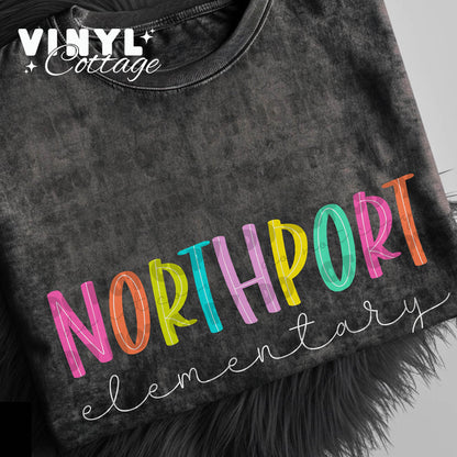 Northport Elementary ~ Bright Lines ~ DTF Transfer