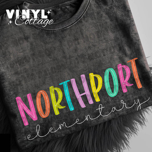 Northport Elementary ~ Bright Lines ~ DTF Transfer