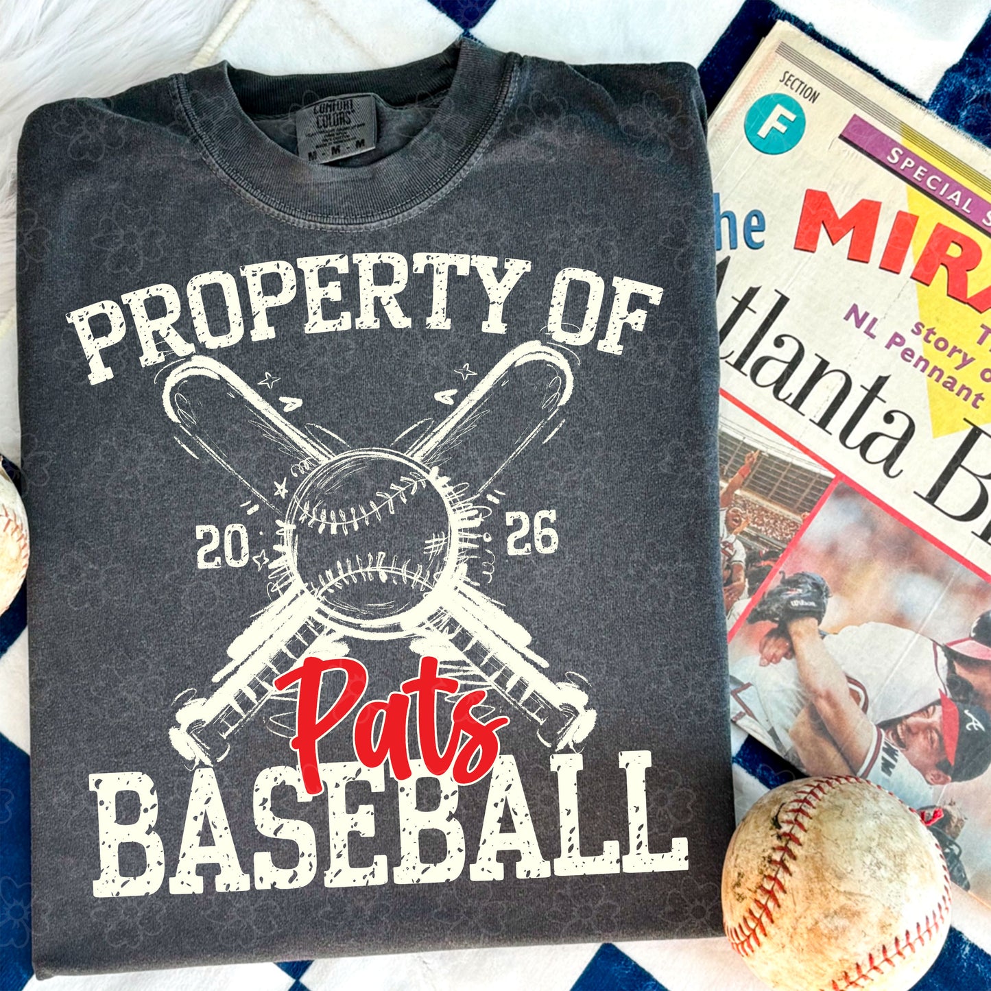 Property of Pats Baseball ~ SAG26 ~ DTF Transfer